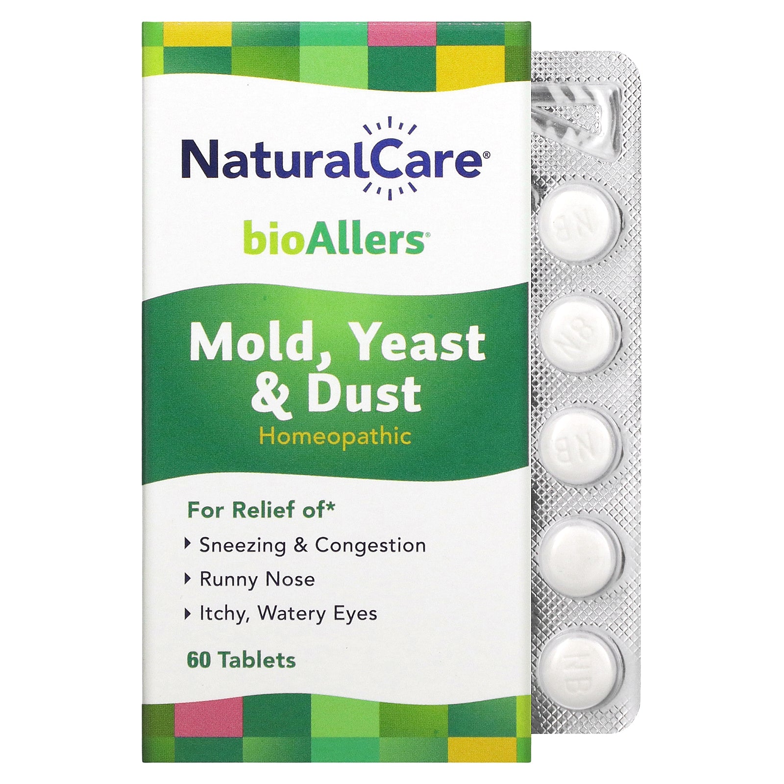 Natra-Bio, BioAllers, Mold, Yeast & Dust, 60 Lozenges UPC 371400710609 | HiLife Vitamins